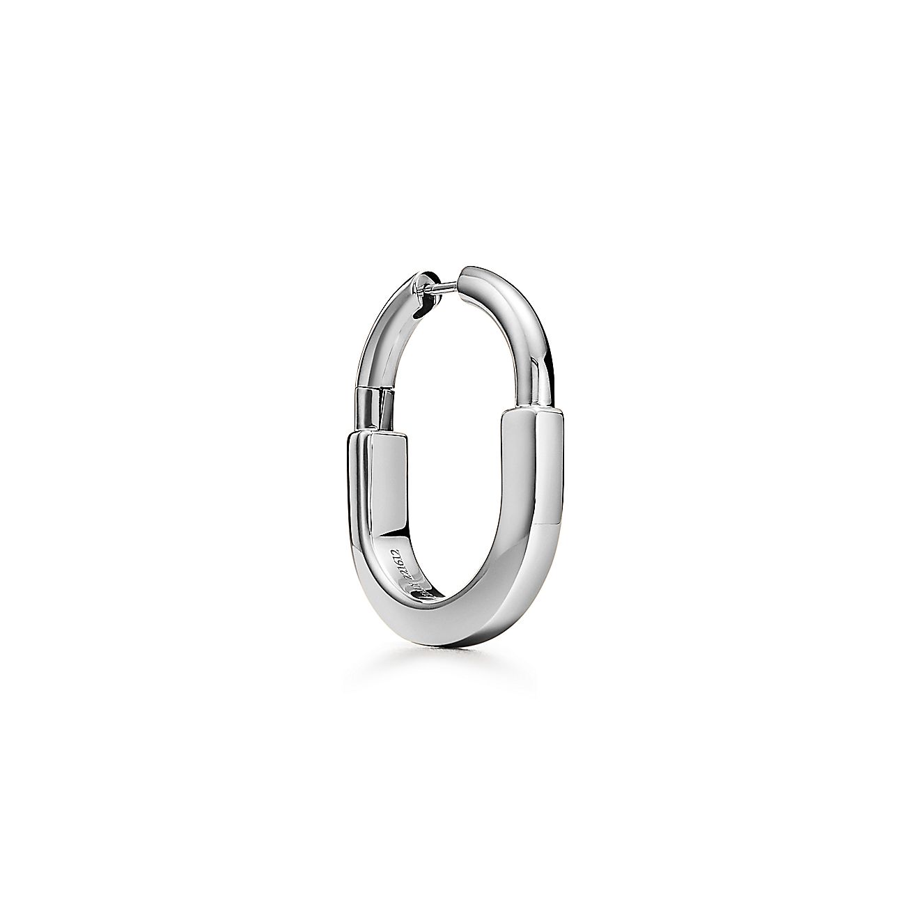 Tiffany & Co. Lock Earrings in White Gold, Medium
