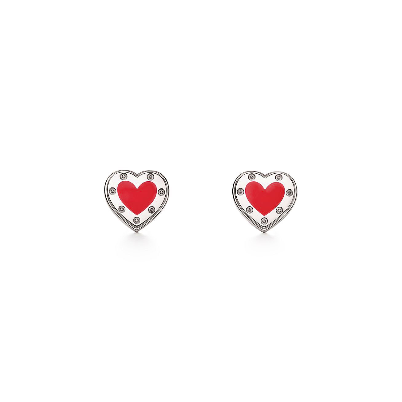 Tiffany & Co. Return to  Love  Blue Heart Earrings in Silver, Mini