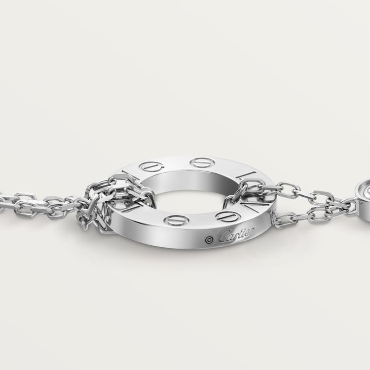 Cartier LOVE bracelet, on chain, 2 diamonds