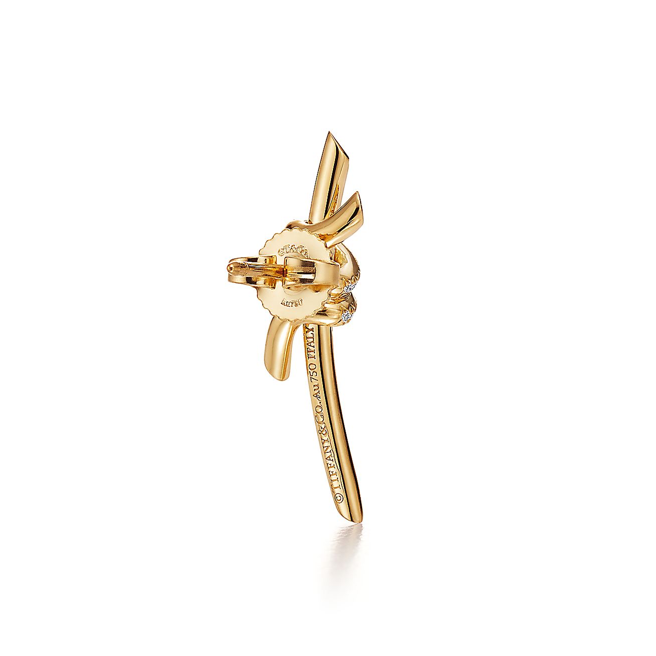 Tiffany & Co. Knot Earrings in Yellow Gold with Diamonds