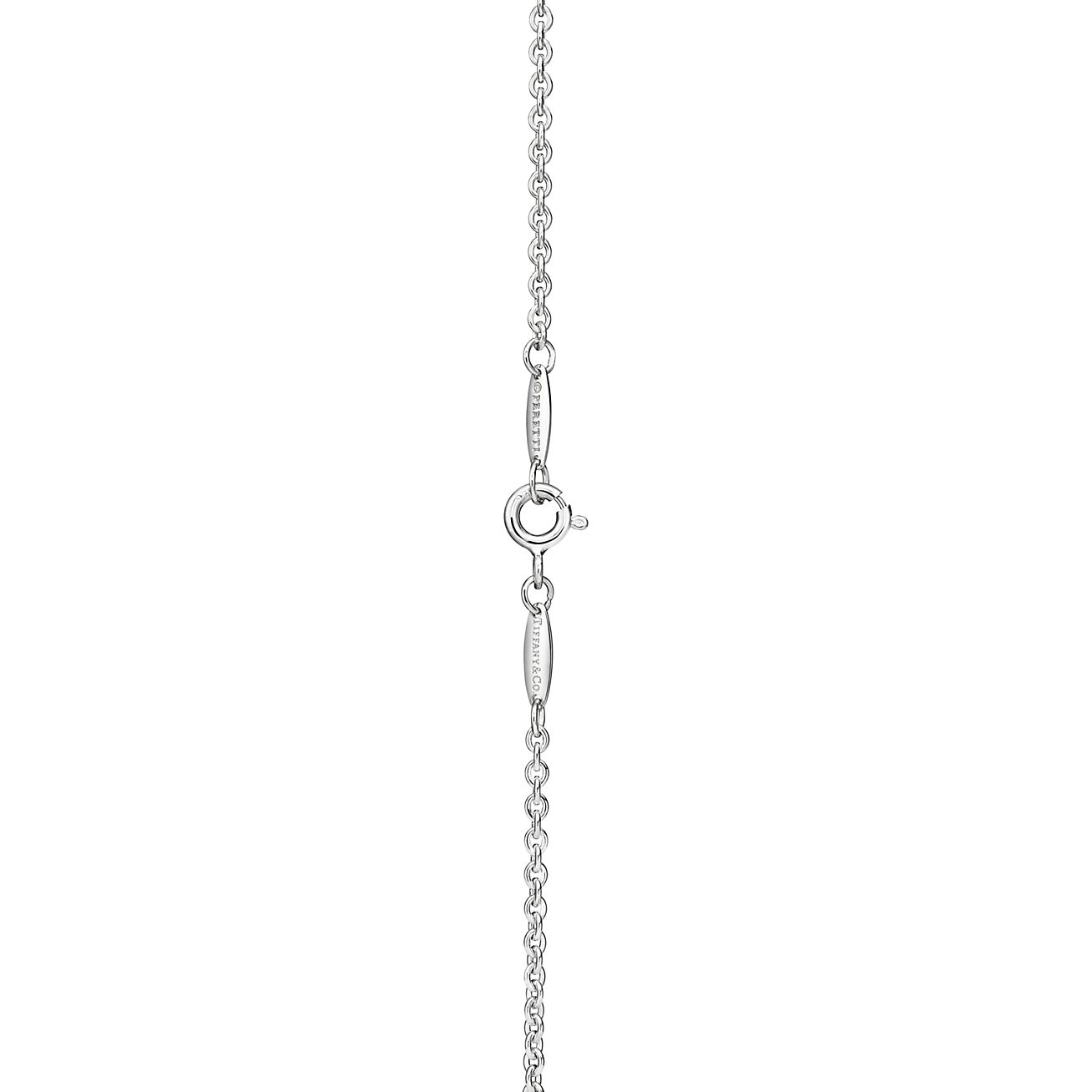Tiffany & Co. Elsa Peretti Open Heart Lariat Necklace in Silver, 16 mm