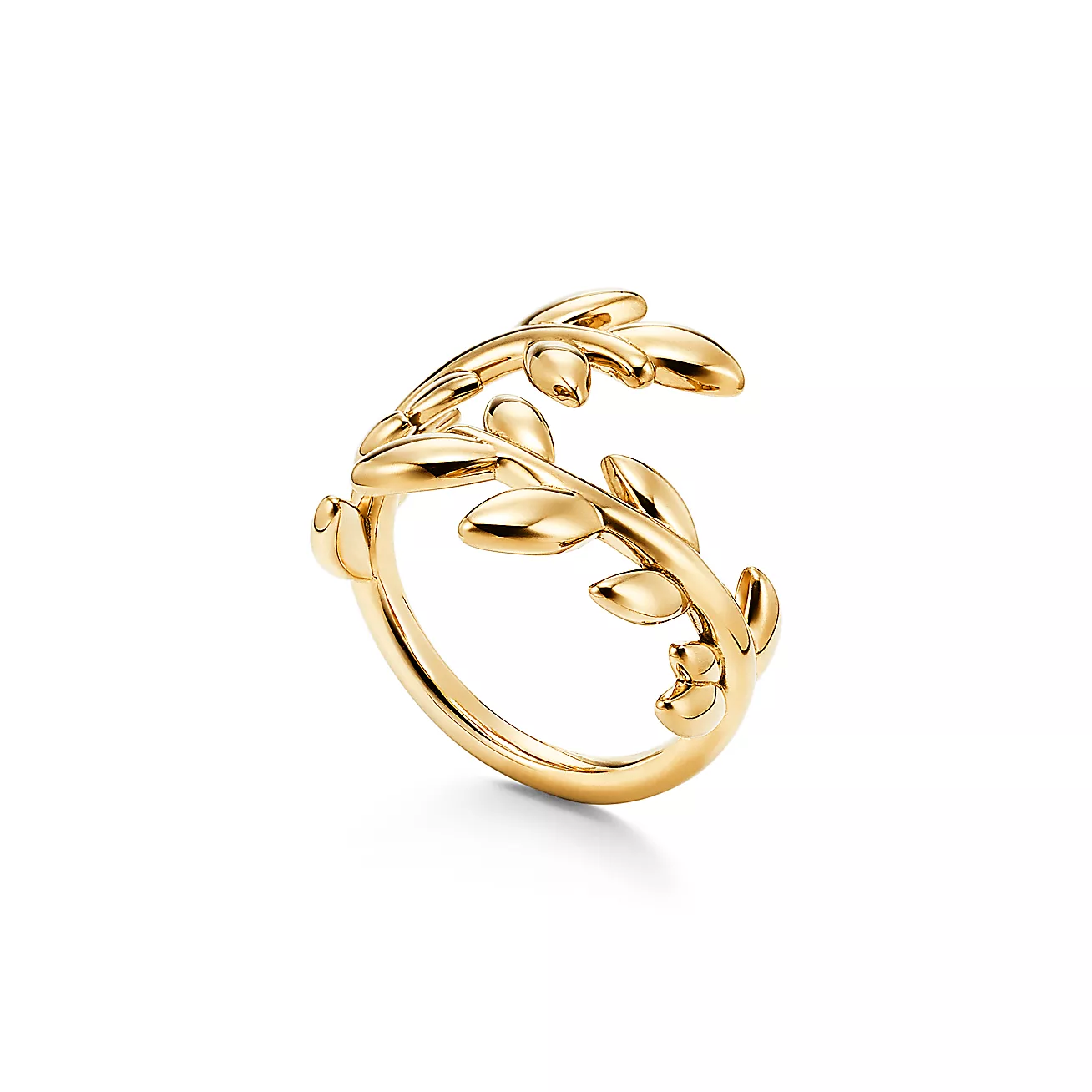 Tiffany & Co. Paloma Picasso Olive Leaf Bypass Ring in Yellow Gold