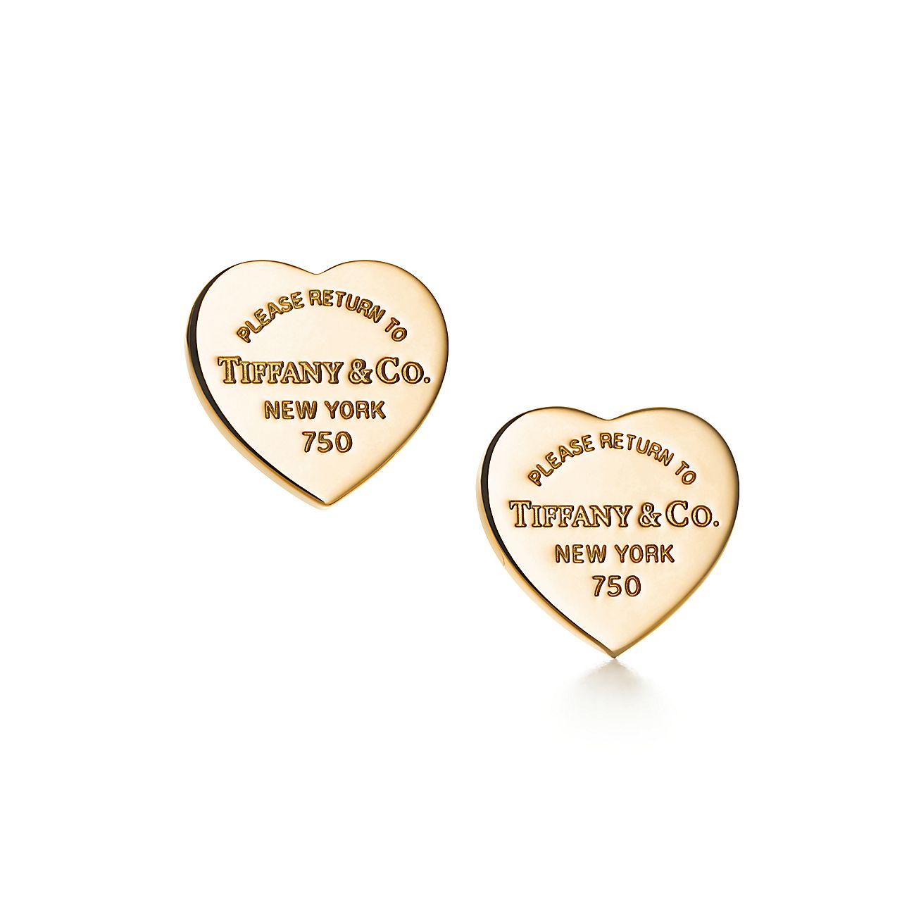 Tiffany & Co. Return to  Heart Tag Stud Earrings in Yellow Gold, Mini