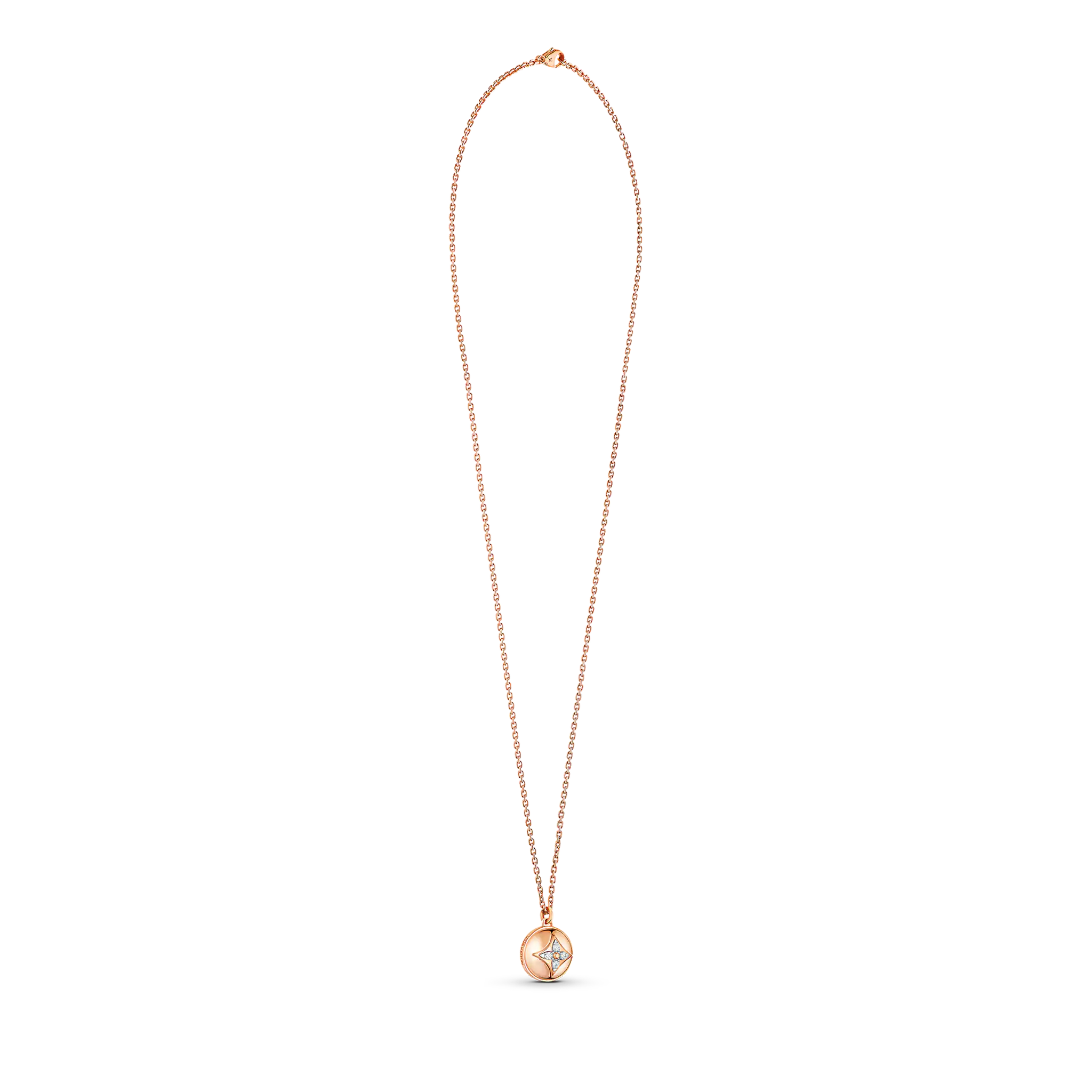 Louis Vuitton B Blossom Pendant, Pink Gold, White Gold And Diamonds