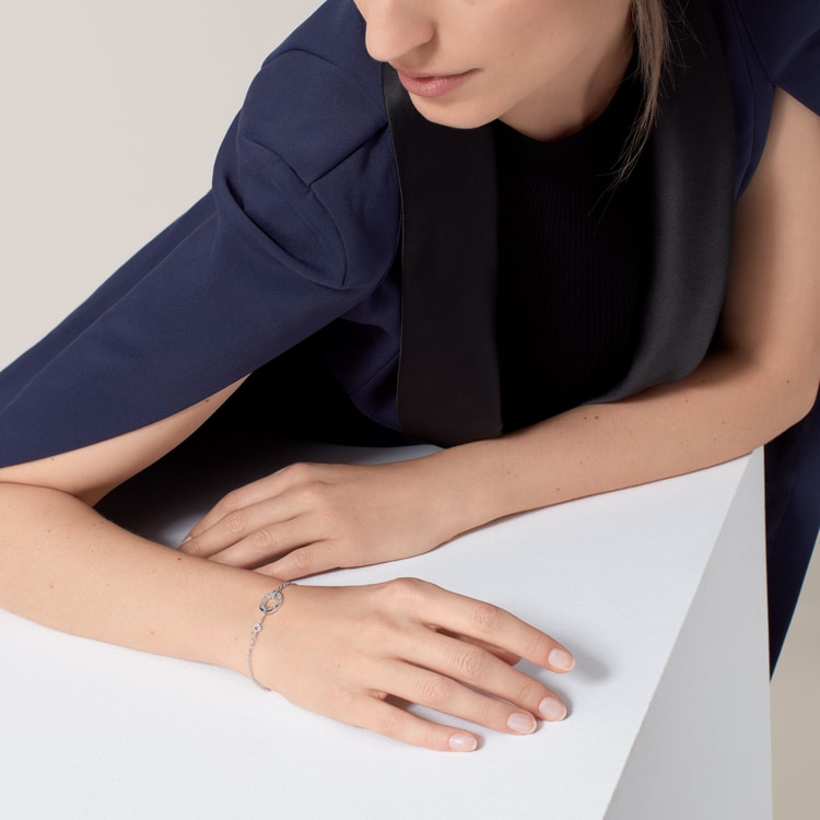 Cartier LOVE bracelet, on chain, 2 diamonds