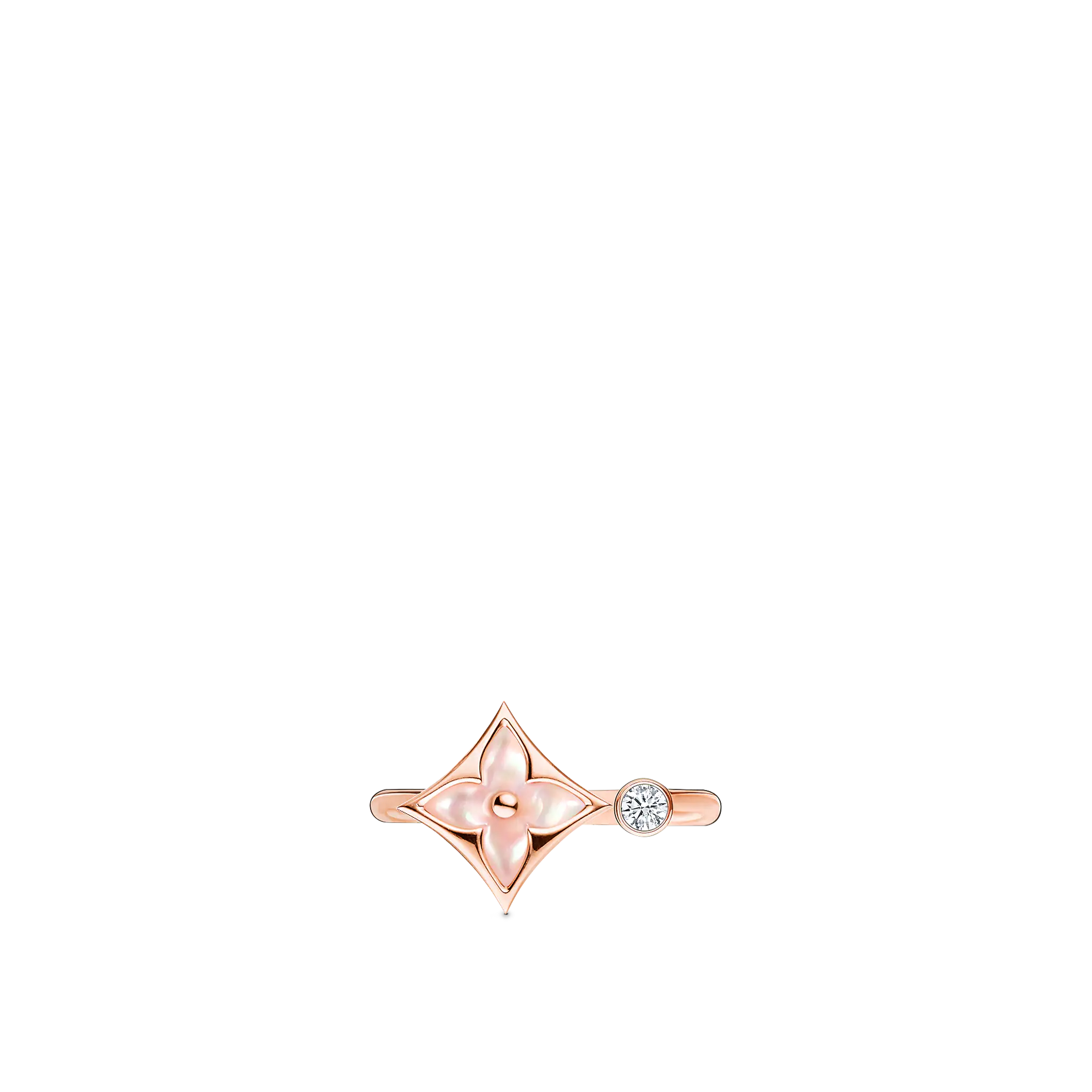 Louis Vuitton Color Blossom Mini Star Ring, Pink Gold, Pink Mother-Of-Pearl And Diamond