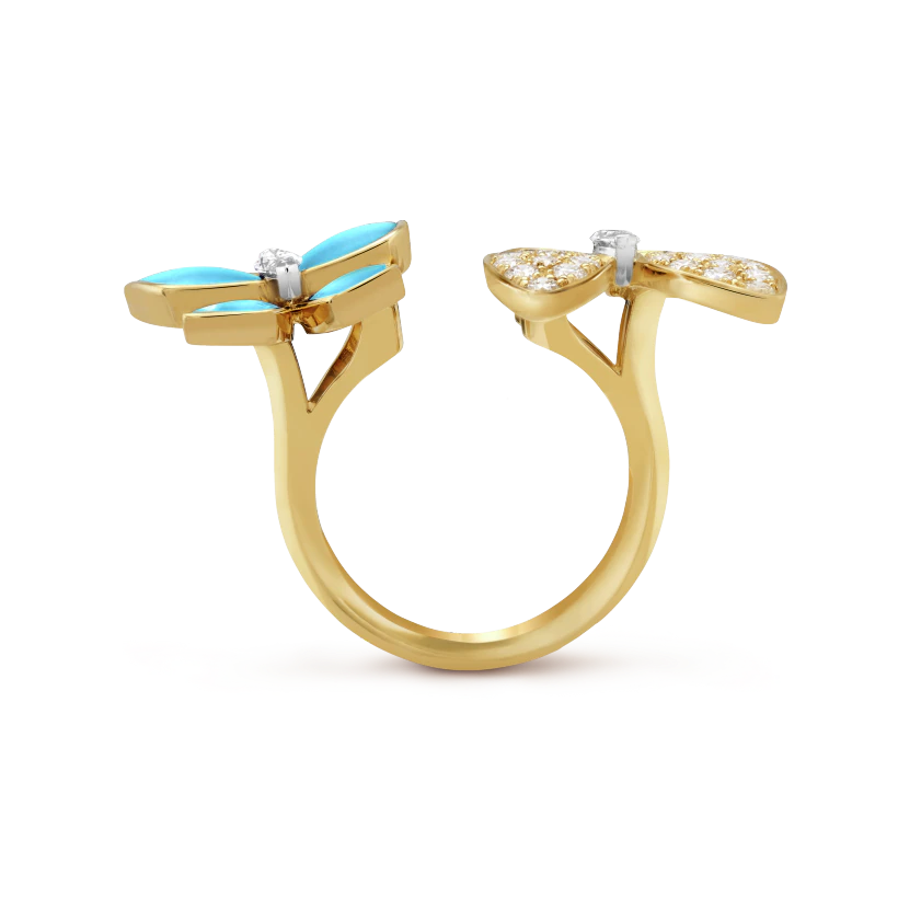 Van Cleef & Arpels Two Butterfly Between the Finger ring