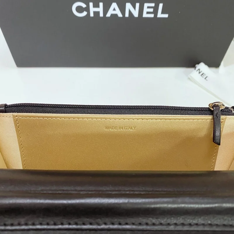 Chanel W-With -Details On Strap Ap1450 In Lambskin