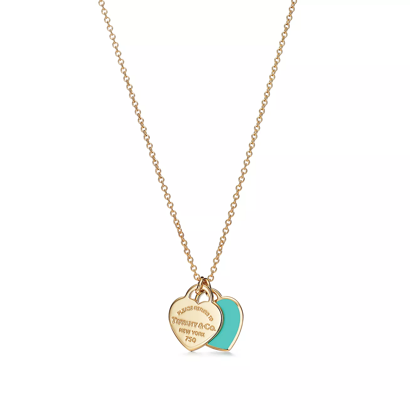 Tiffany & Co. Return to  Mini Double Heart Tag Pendant
