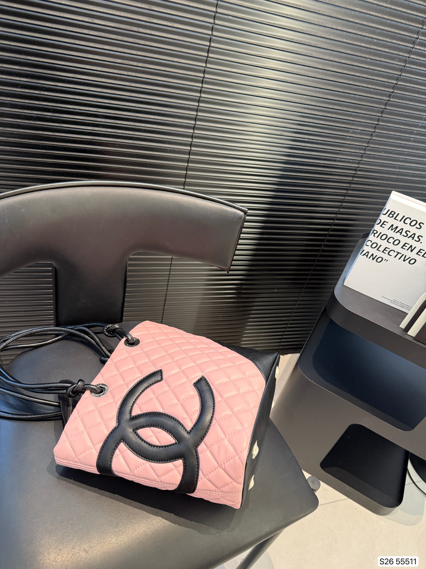 Chanel Pink Quilted Lambskin Leather Medium Cambon Tote