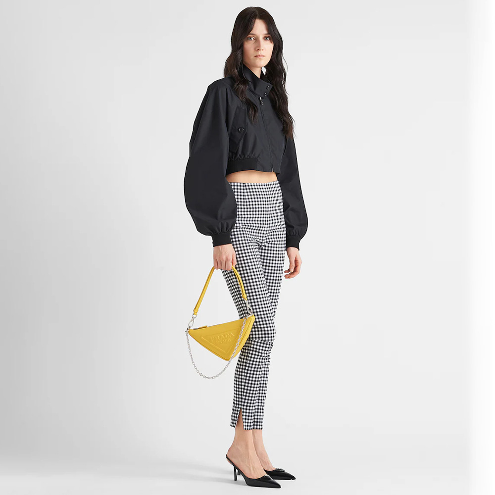 Triangle leather mini-bag