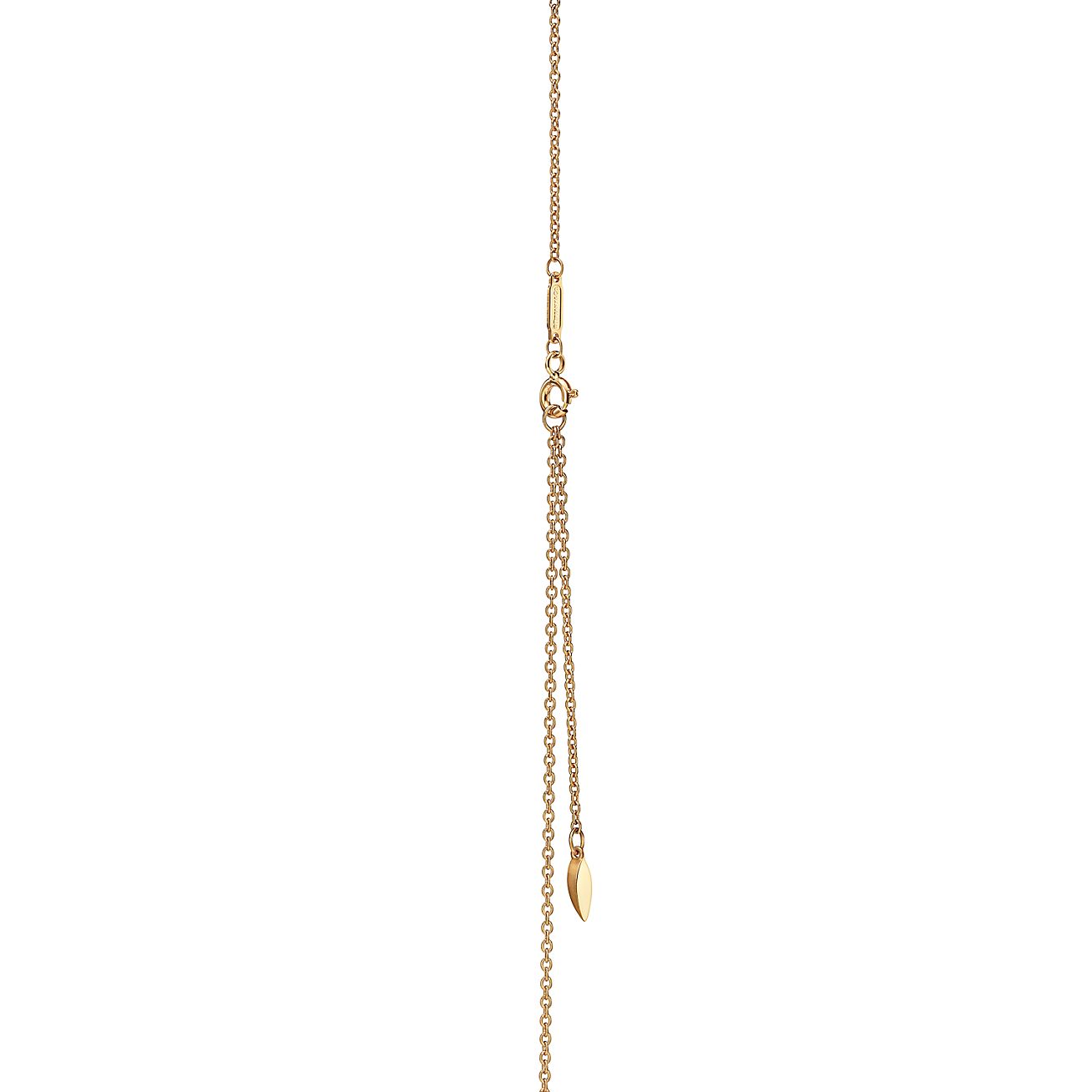 Tiffany & Co. Victoria Vine East West Pendant in Yellow Gold with Diamonds