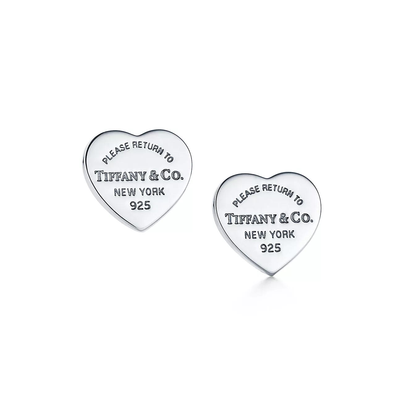 Tiffany & Co. Return to  Heart Tag Stud Earrings in Silver, Mini