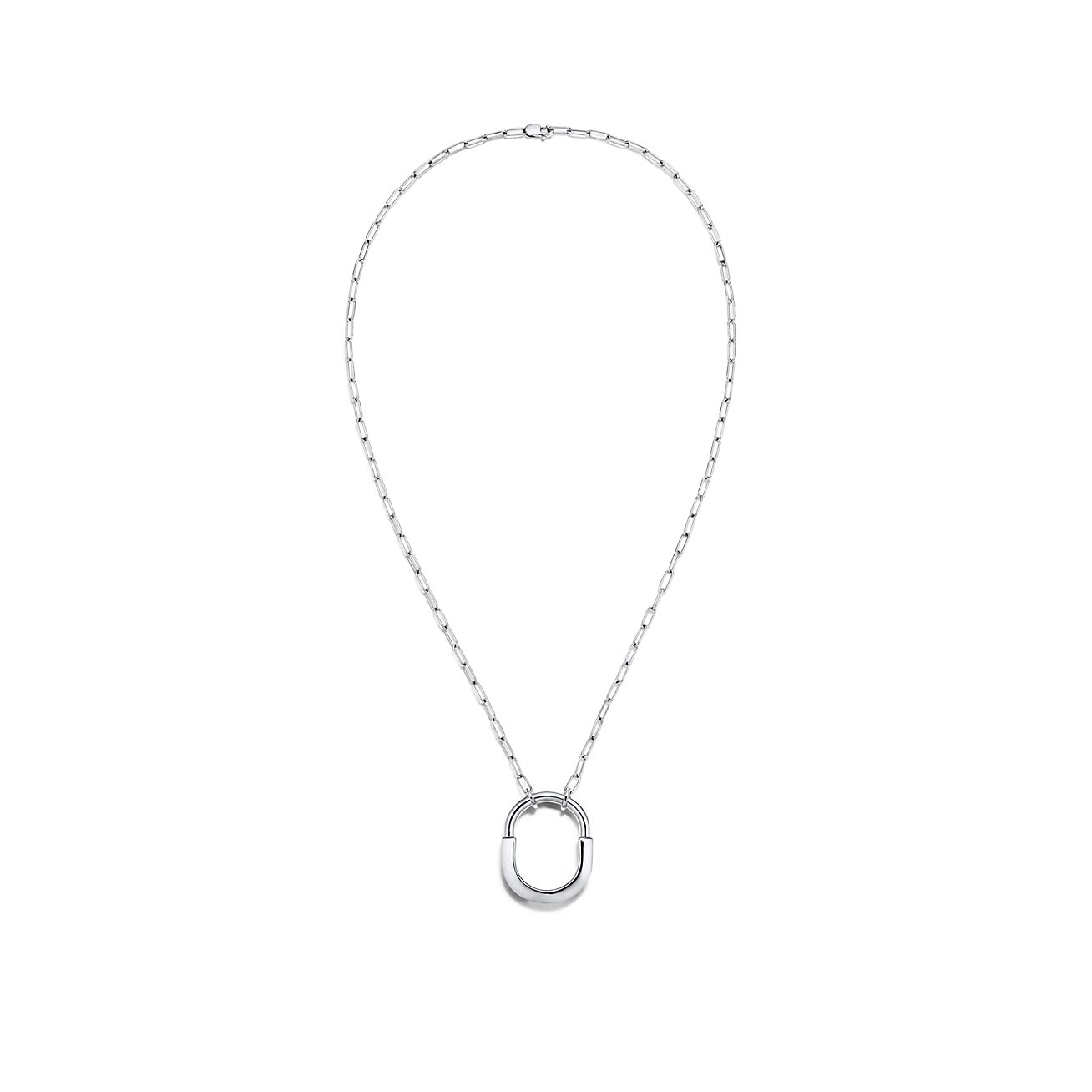Tiffany & Co. Lock Pendant in White Gold, Medium