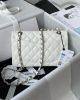 CHANEL SMALL CLASSIC FLAP HANDBAG SILVER METAL