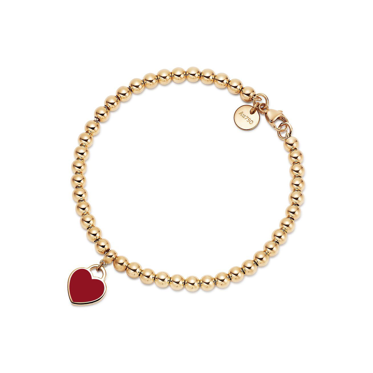 Tiffany & Co. Return to  Mini Heart Tag Bead Bracelet