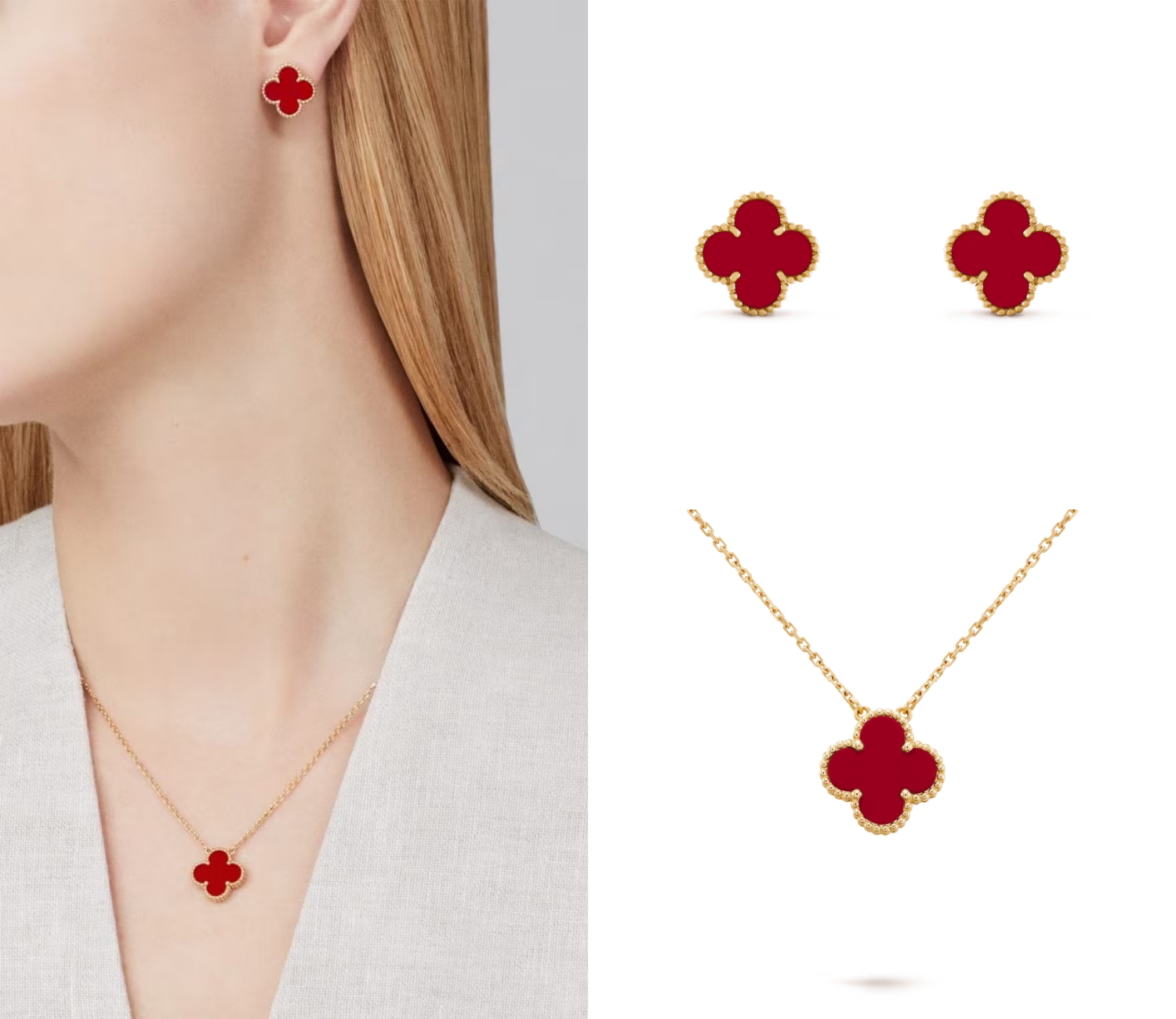Van Cleef & Arpels Necklace + Earrings Set