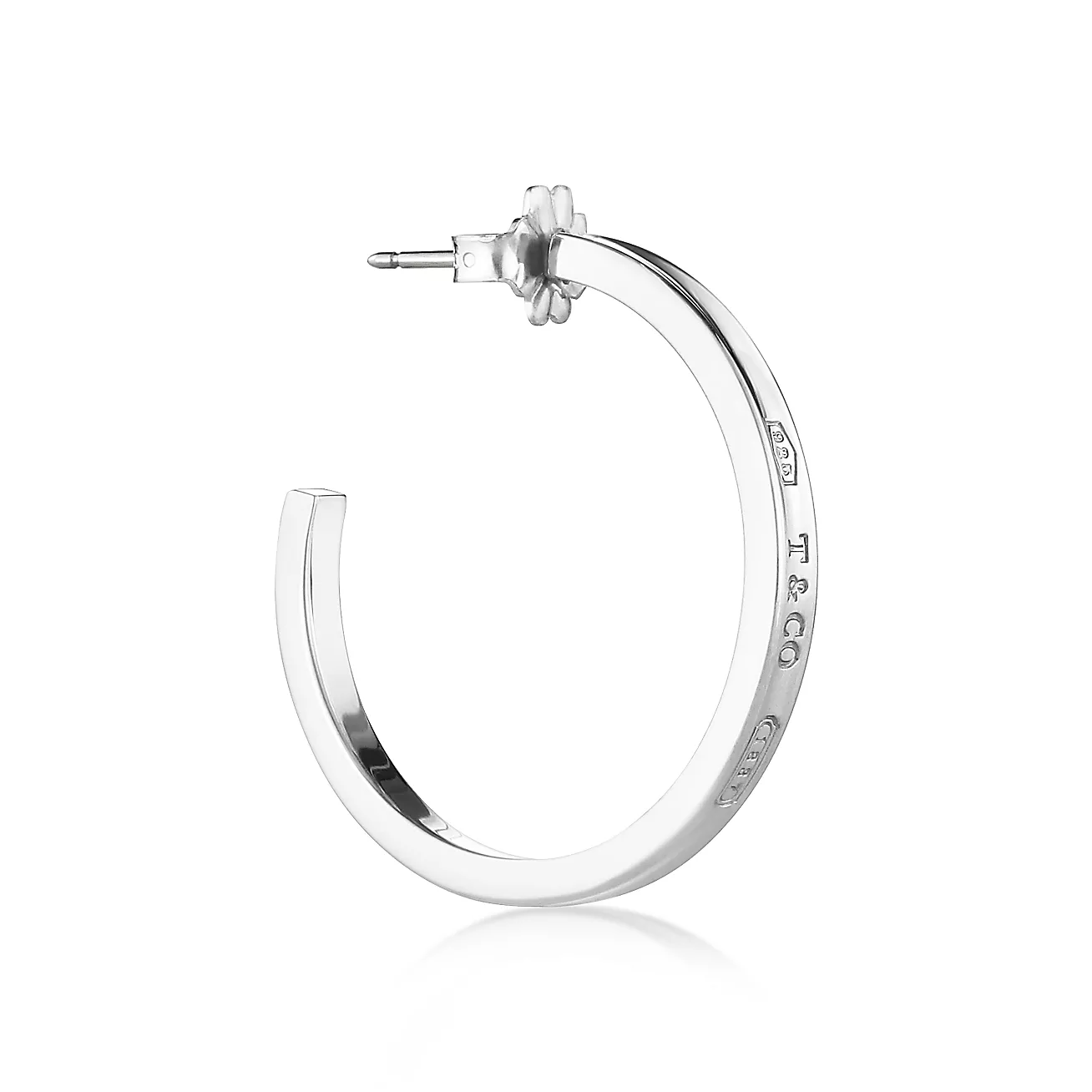Tiffany & Co. 1837 Hoop Earrings in Silver, Medium