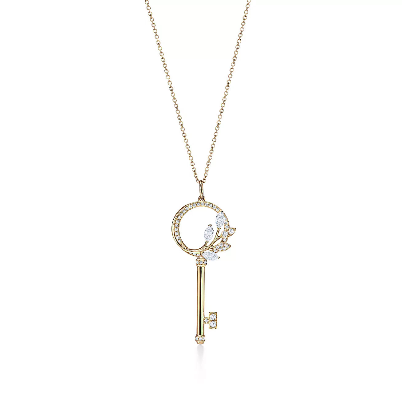Tiffany & Co. Victoria Diamond Vine Circle Key in Stainless steel and gold plating Gold