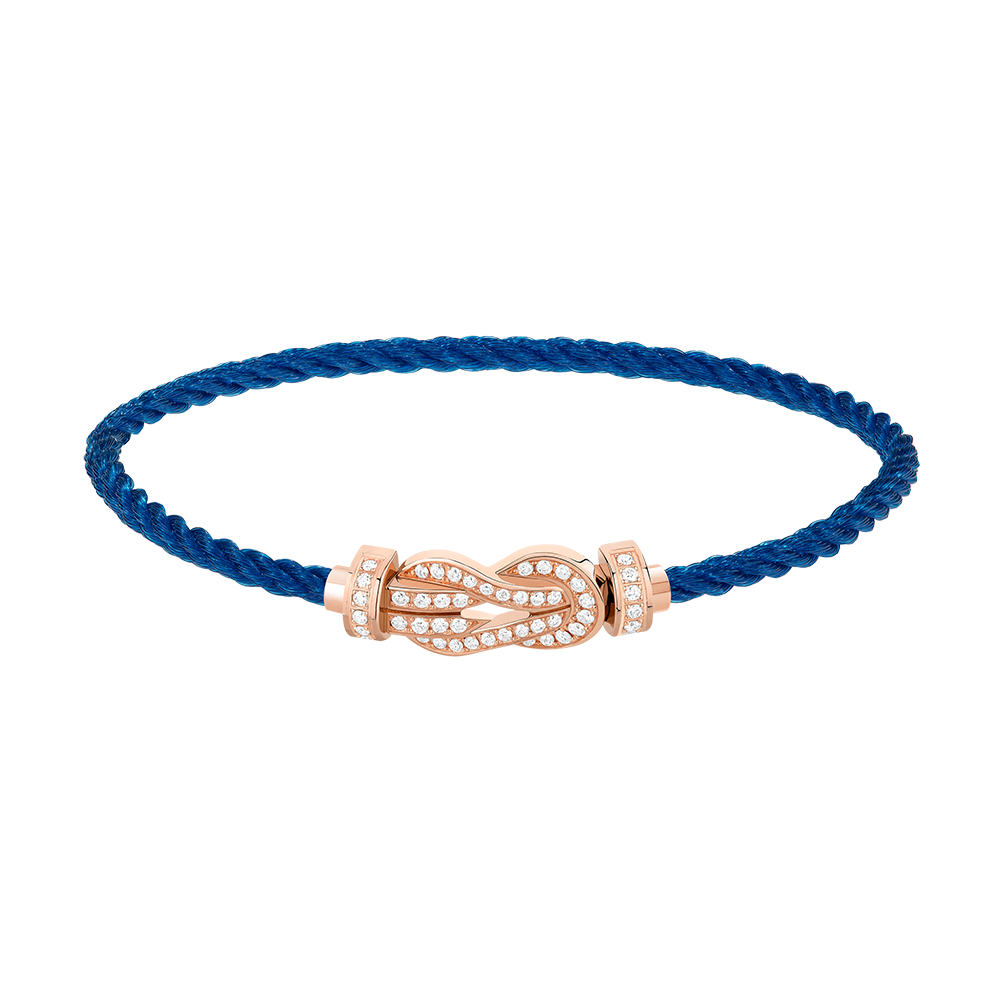 FRED CHANCE INFINIE BRACELET Stainless steel and gold plating PINK GOLD AND DIAMONDS MEDIUM MODEL