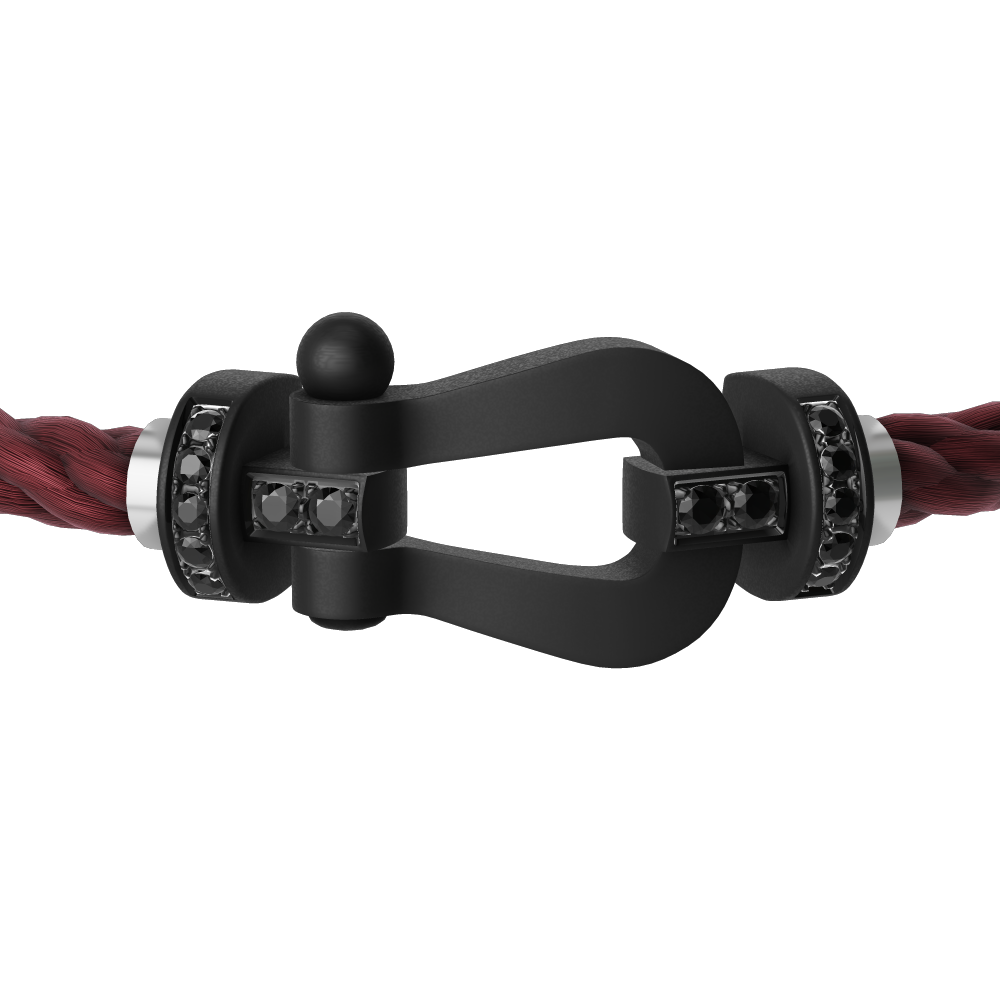 FRED Force 10 bracelet Black titanium and black diamonds large model