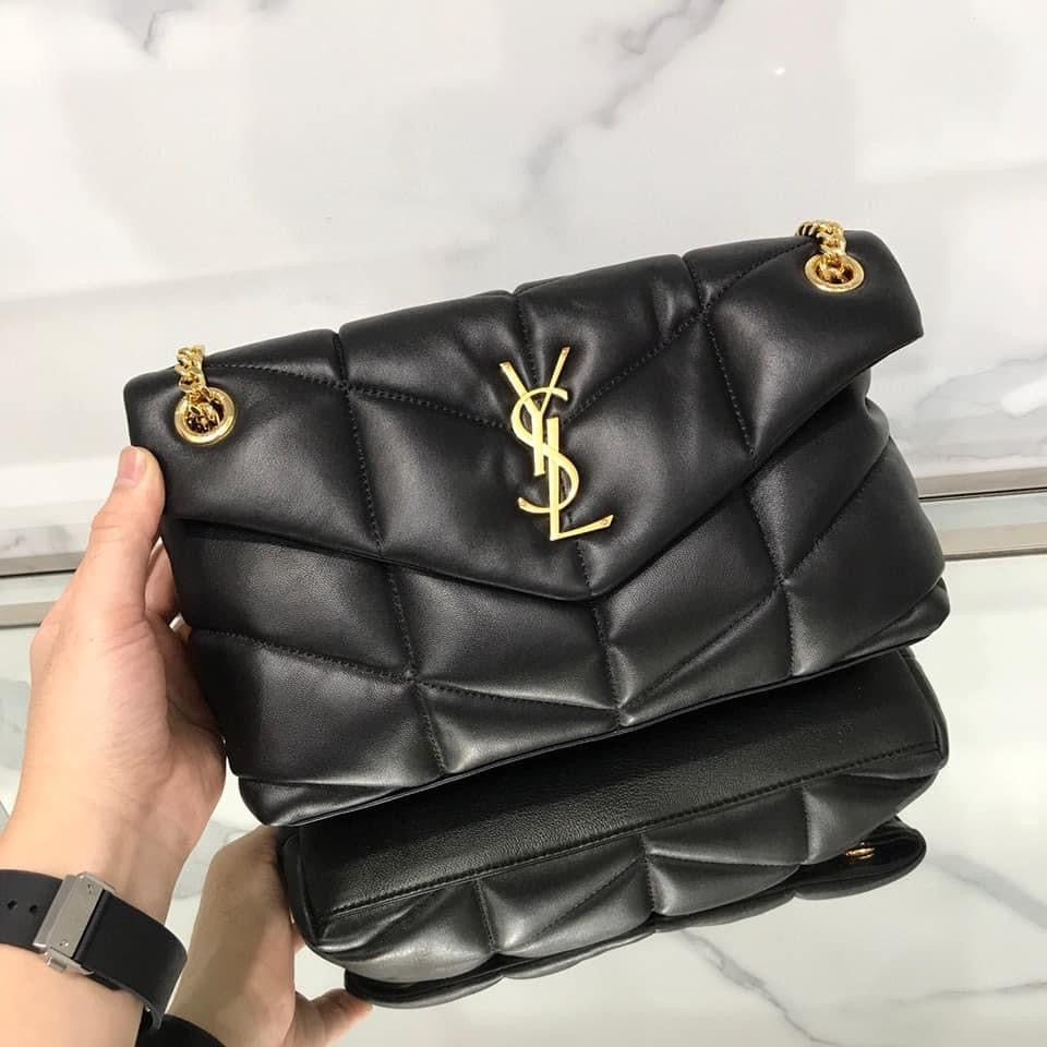 YSL PUFFER MEDIUM BAG IN QUILTED LAMBSKIN