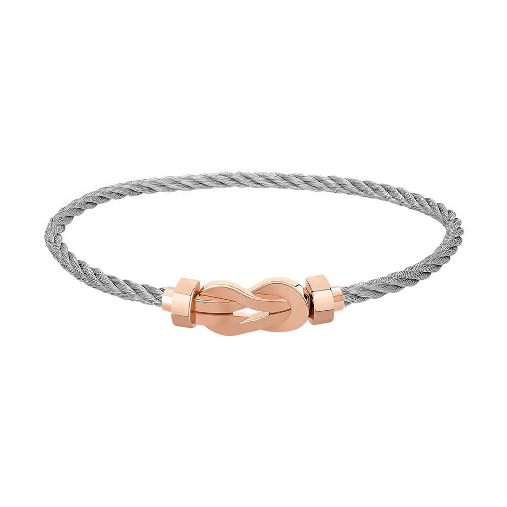 FRED CHANCE INFINIE BRACELET Stainless steel and gold plating PINK GOLD MEDIUM MODEL