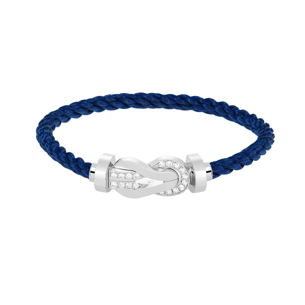 FRED CHANCE INFINIE BRACELET Stainless steel and gold plating WHITE GOLD AND DIAMONDS LARGE MODEL