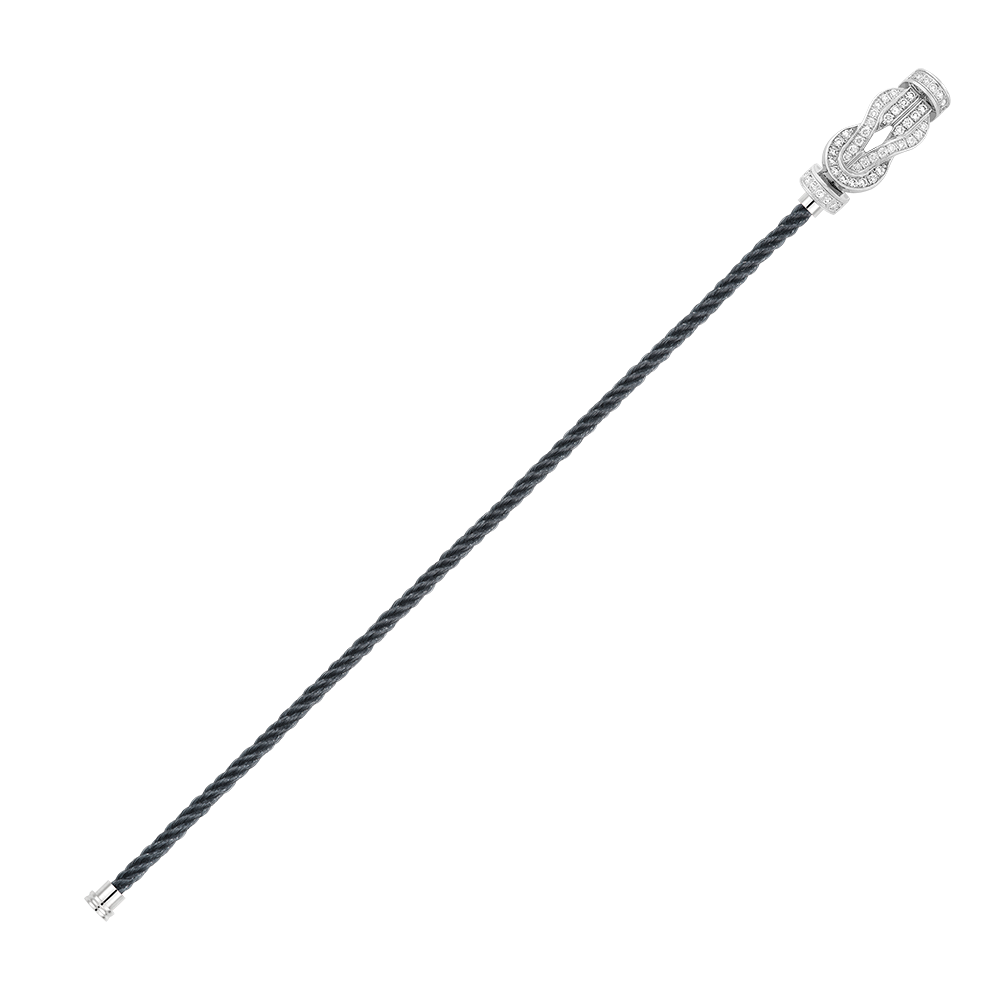 FRED CHANCE INFINIE BRACELET Stainless steel and gold plating WHITE GOLD AND DIAMONDS MEDIUM MODEL