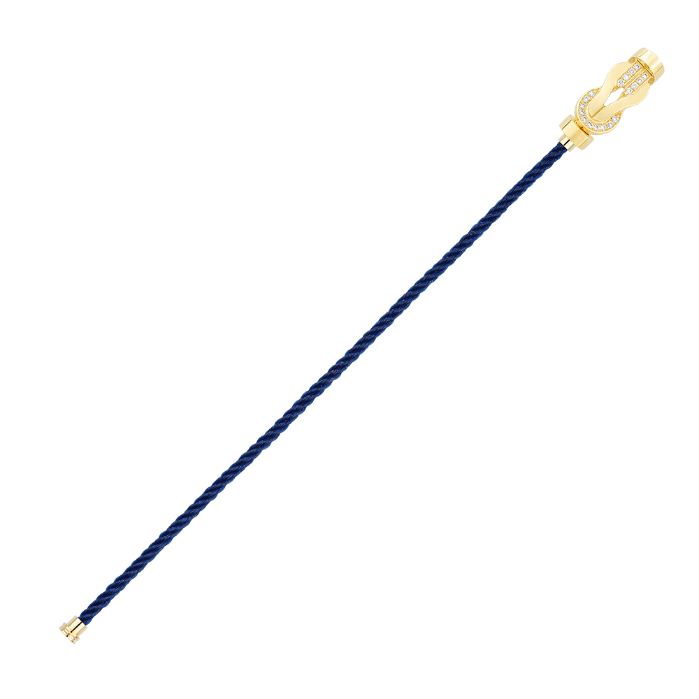 FRED CHANCE INFINIE BRACELET Stainless steel and gold plating YELLOW GOLD AND DIAMONDS MEDIUM MODEL