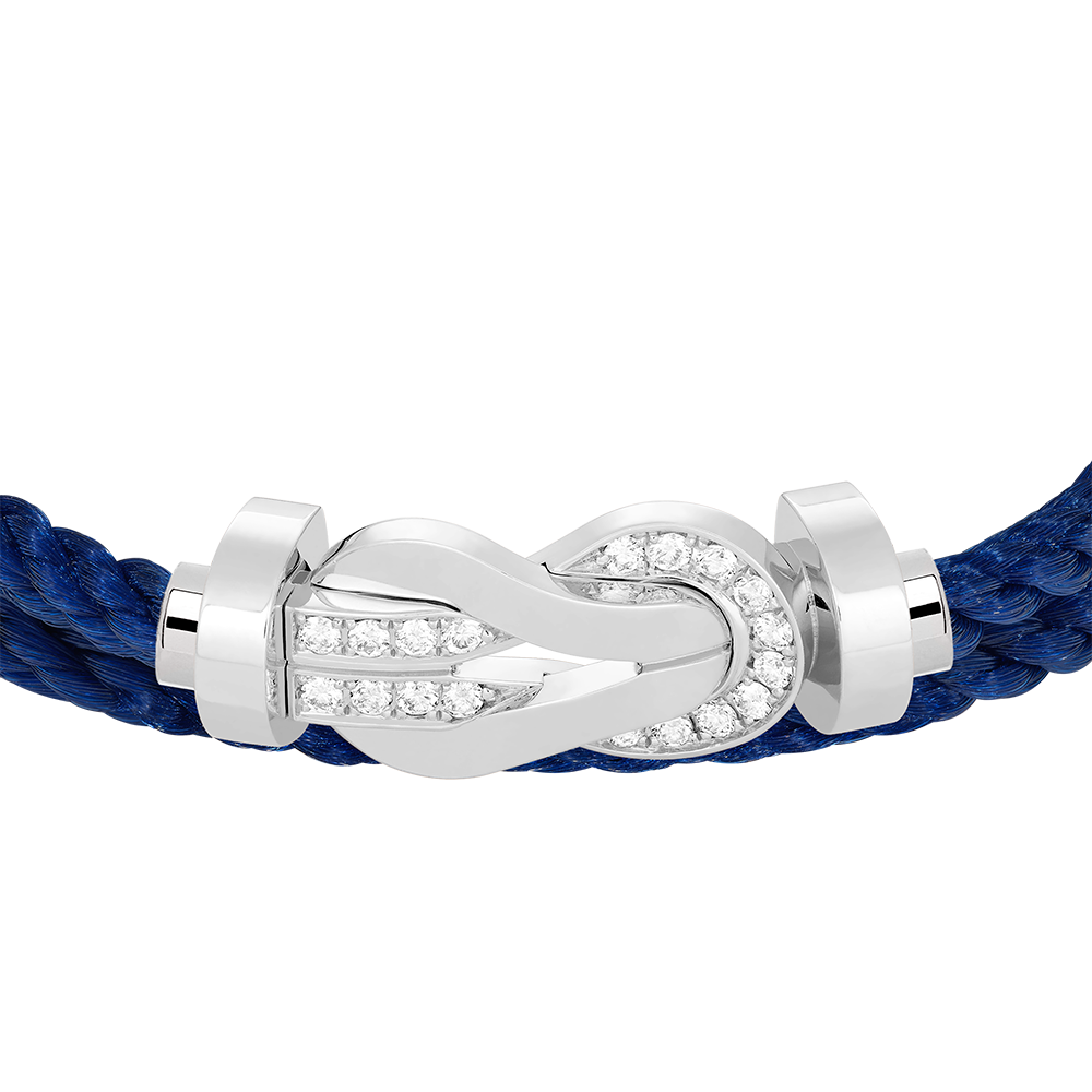 FRED CHANCE INFINIE BRACELET Stainless steel and gold plating WHITE GOLD AND DIAMONDS LARGE MODEL