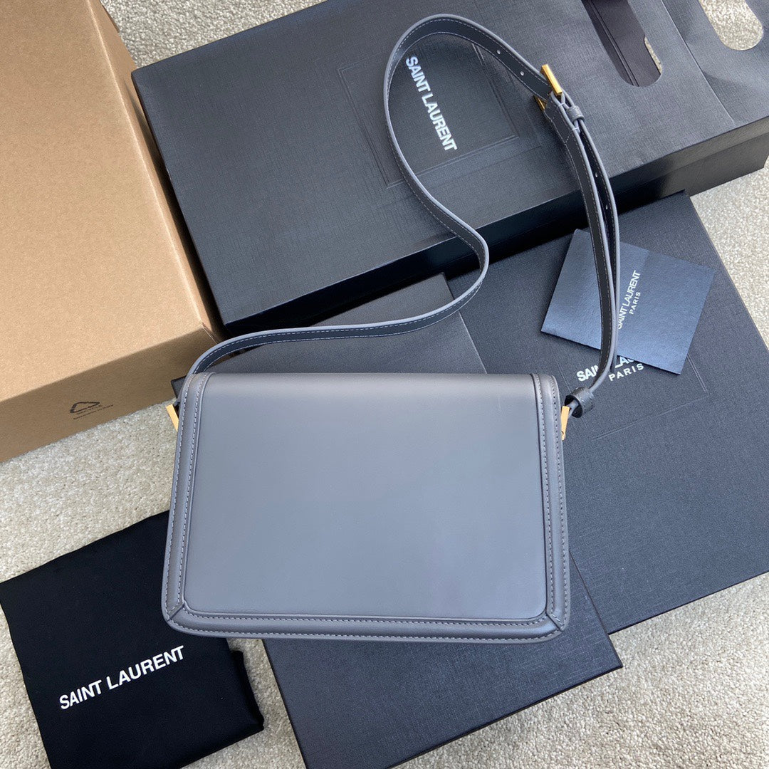 YSL Solferino Medium Satchel In Box Leather