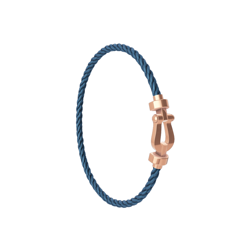 FRED FORCE 10 BRACELET Stainless steel and gold plating PINK GOLD MEDIUM MODEL