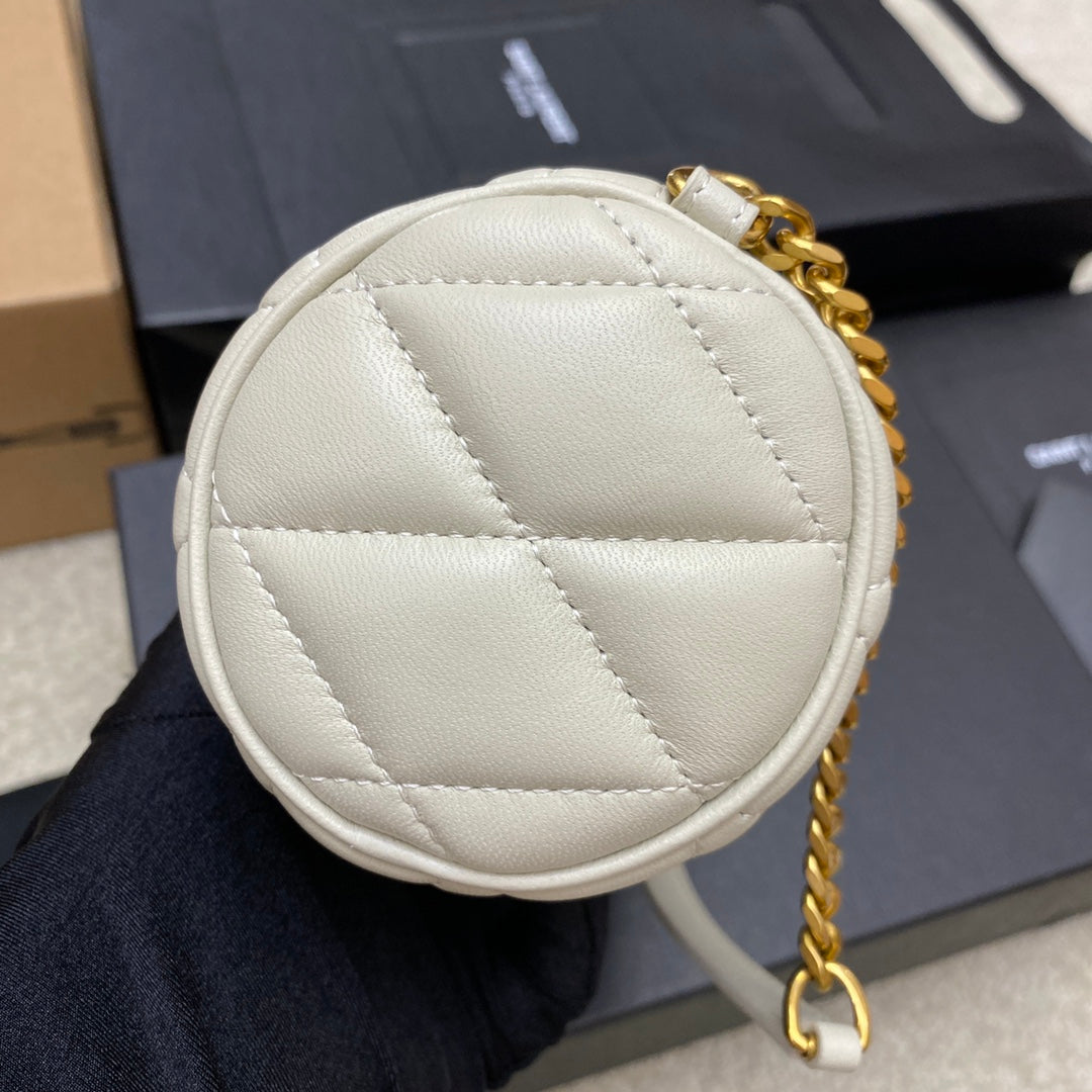 YSL SADE SMALL TUBE BAG IN QUILTED LAMBSKIN