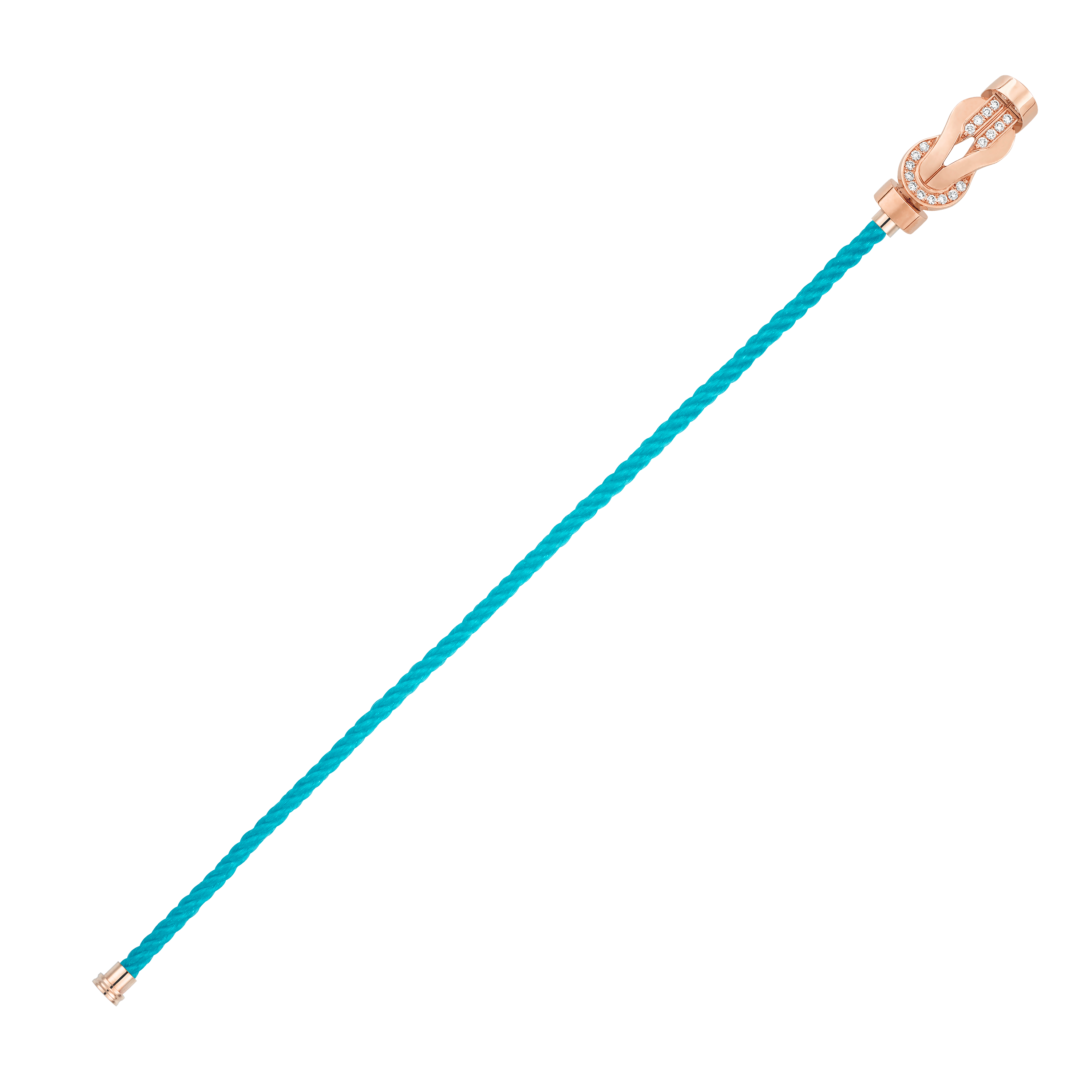 FRED CHANCE INFINIE BRACELET Stainless steel and gold plating PINK GOLD AND DIAMONDS MEDIUM MODEL