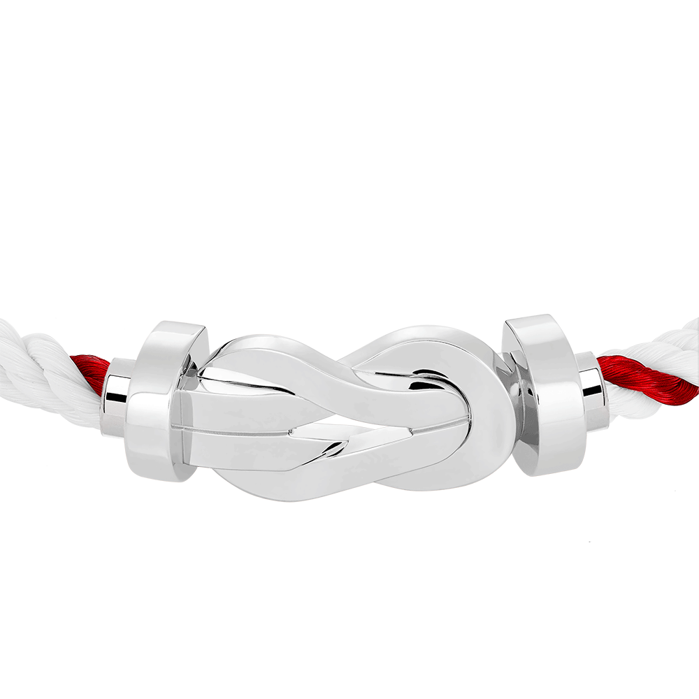 FRED CHANCE INFINIE BRACELET Stainless steel and gold plating WHITE GOLD LARGE MODEL