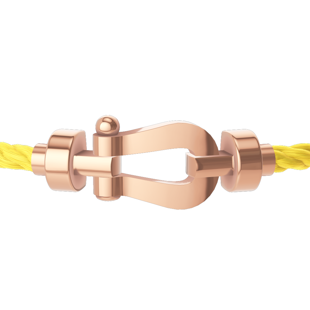 FRED FORCE 10 BRACELET Stainless steel and gold plating PINK GOLD MEDIUM MODEL