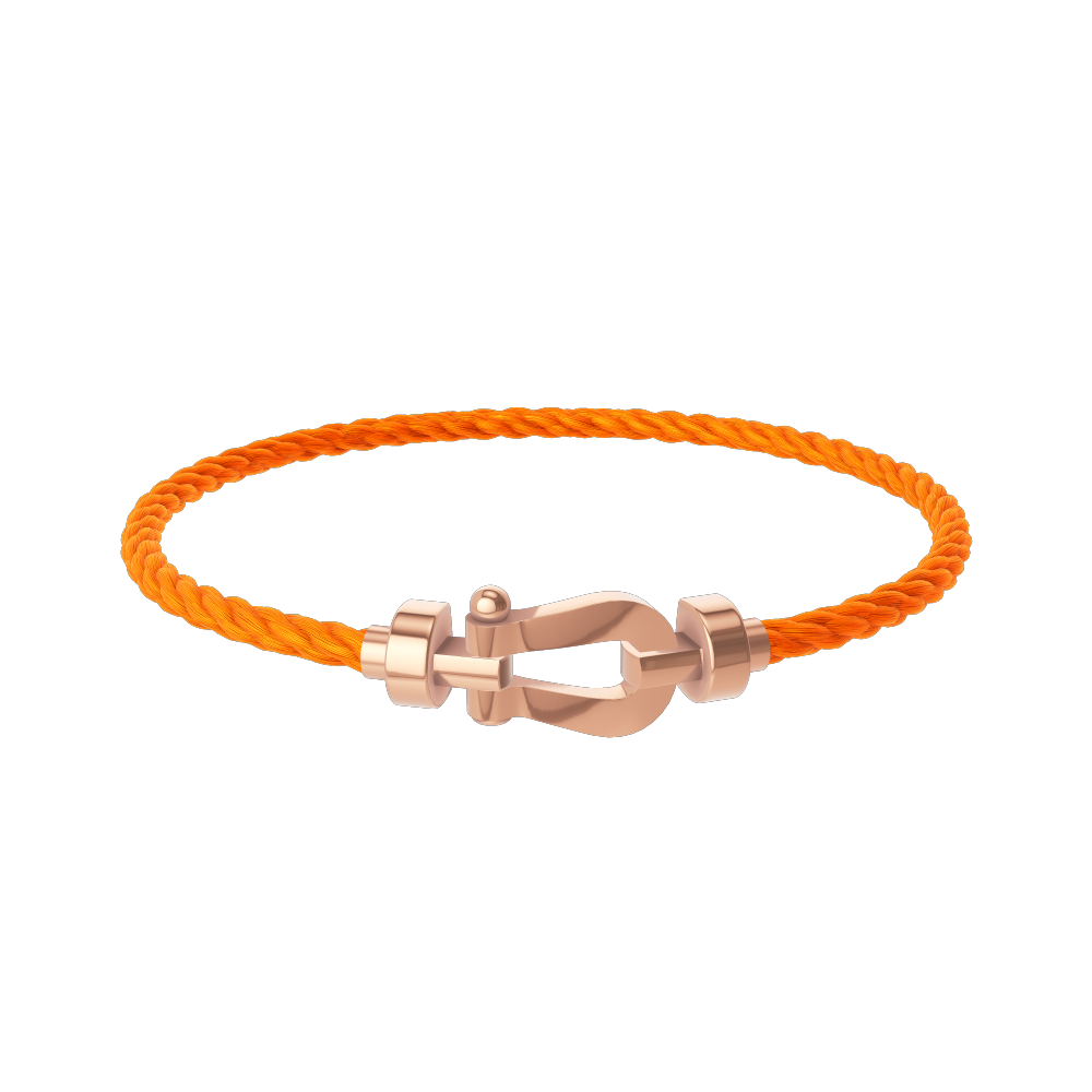 FRED FORCE 10 BRACELET Stainless steel and gold plating PINK GOLD MEDIUM MODEL