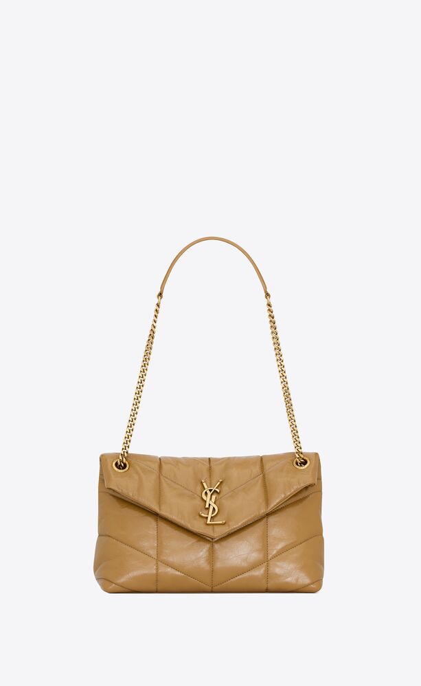 SMALL PUFFER IN CRINKLED LEATHER