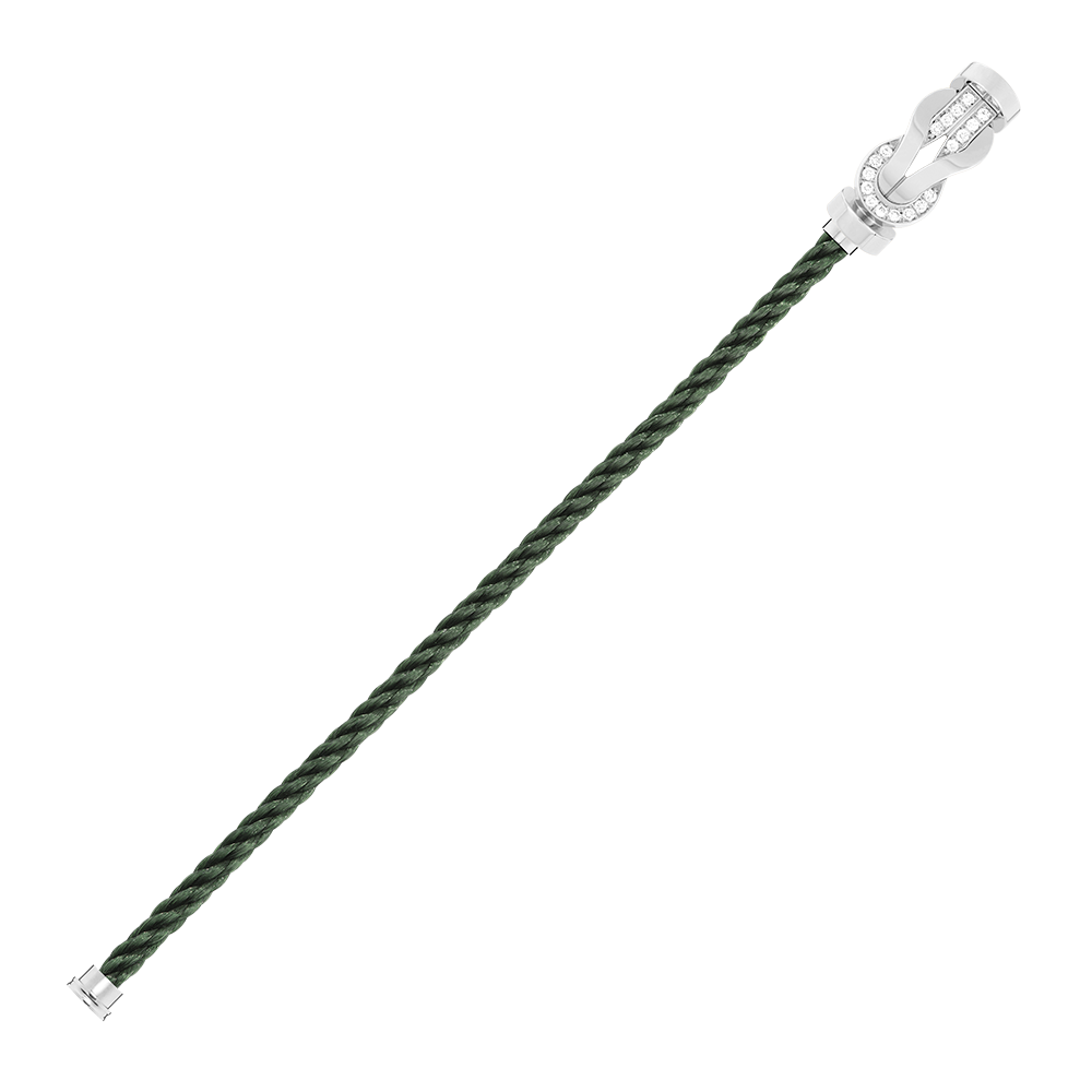 FRED CHANCE INFINIE BRACELET Stainless steel and gold plating WHITE GOLD AND DIAMONDS LARGE MODEL