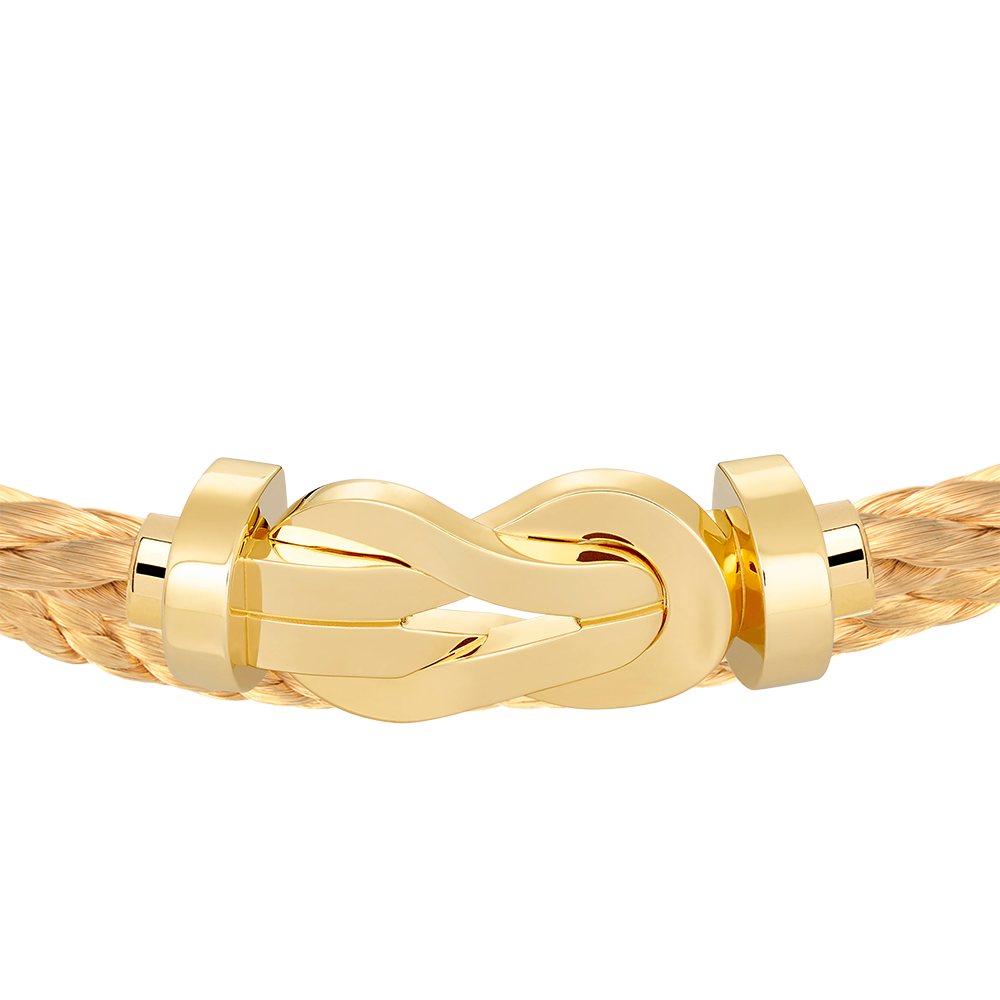 FRED CHANCE INFINIE BRACELET Stainless steel and gold plating YELLOW GOLD LARGE MODEL
