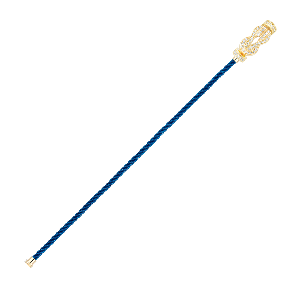 FRED CHANCE INFINIE BRACELET Stainless steel and gold plating YELLOW GOLD AND DIAMONDS MEDIUM MODEL