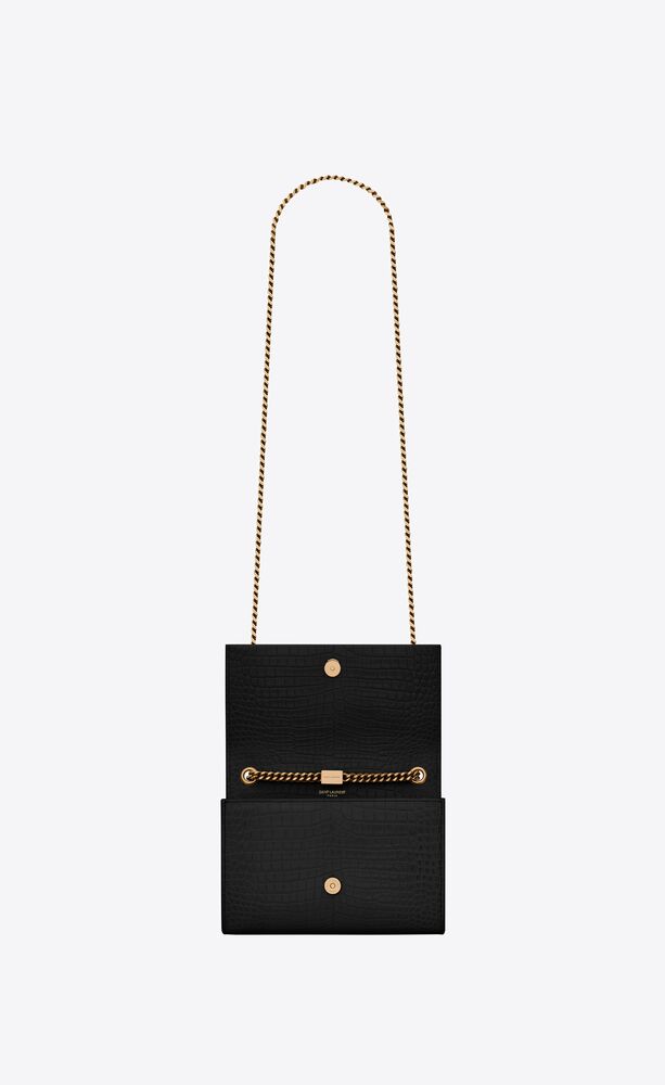 KATE SMALL TASSEL IN CROCODILE-EMBOSSED LEATHER