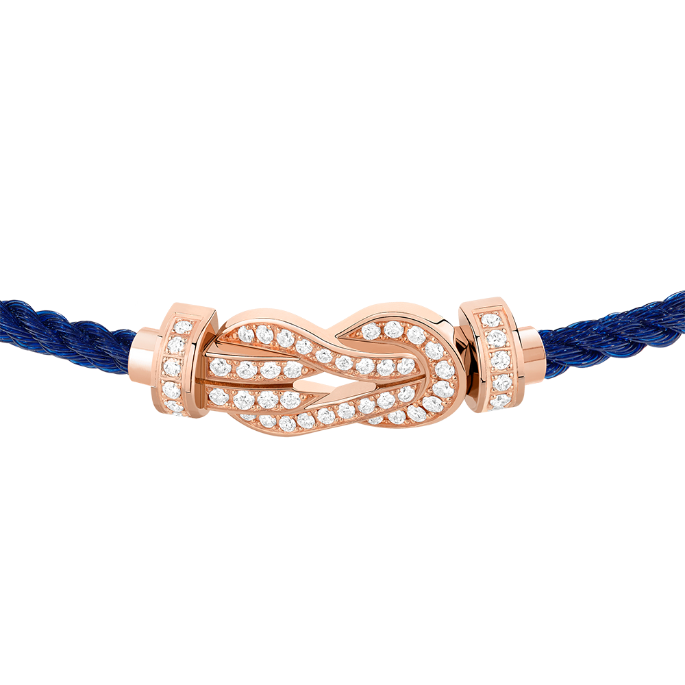 FRED CHANCE INFINIE BRACELET Stainless steel and gold plating PINK GOLD AND DIAMONDS MEDIUM MODEL