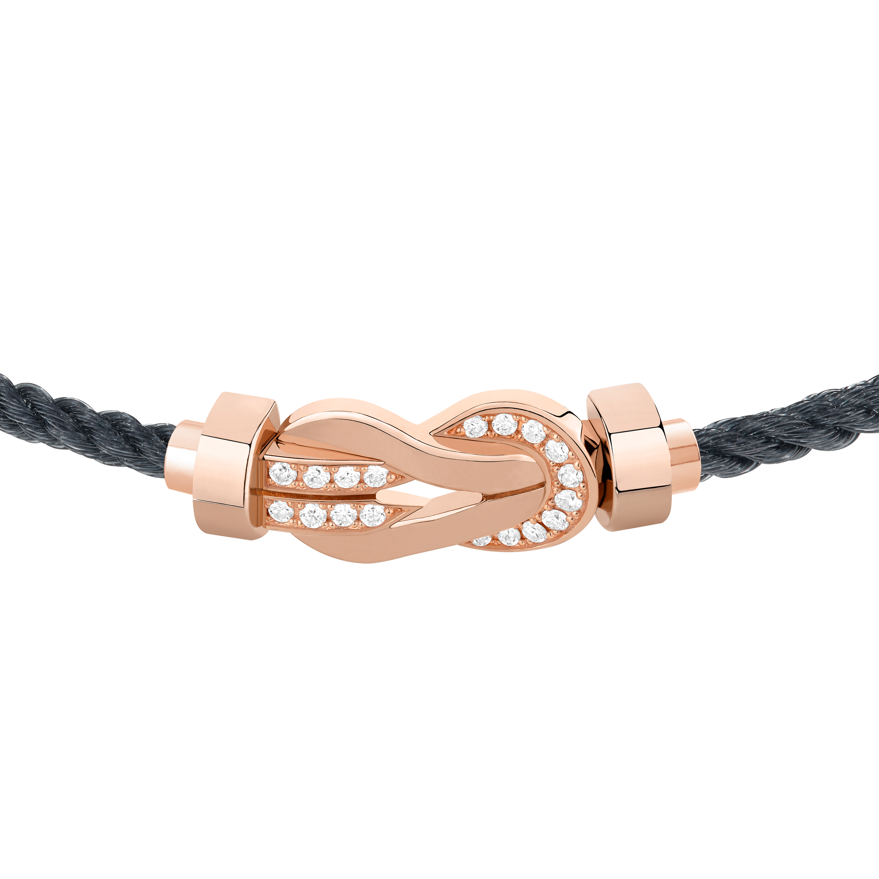 FRED CHANCE INFINIE BRACELET Stainless steel and gold plating PINK GOLD AND DIAMONDS MEDIUM MODEL