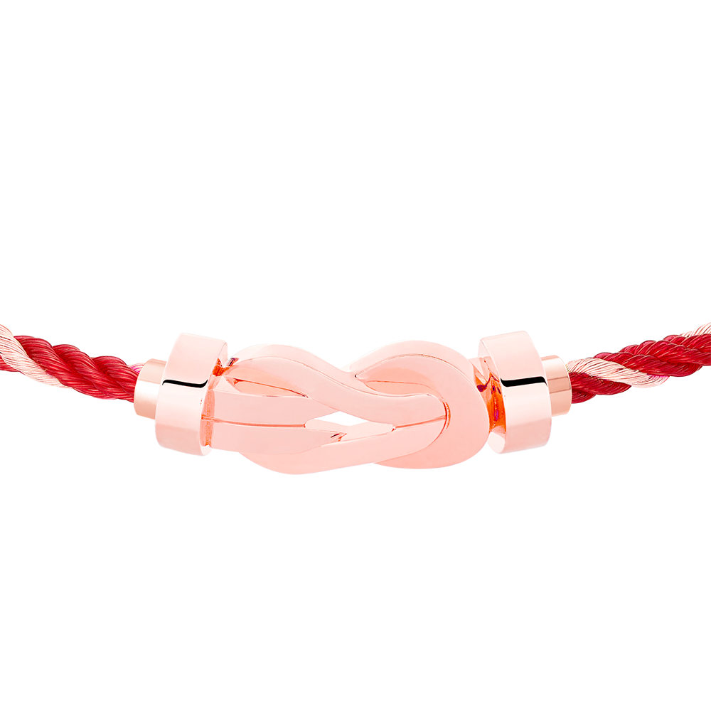 FRED CHANCE INFINIE BRACELET Stainless steel and gold plating PINK GOLD MEDIUM MODEL