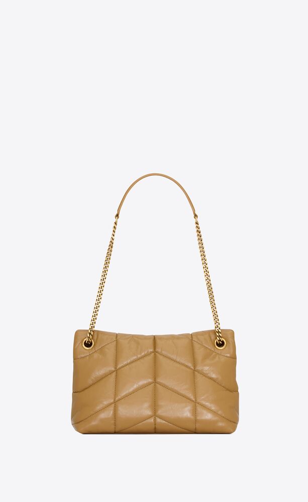 SMALL PUFFER IN CRINKLED LEATHER