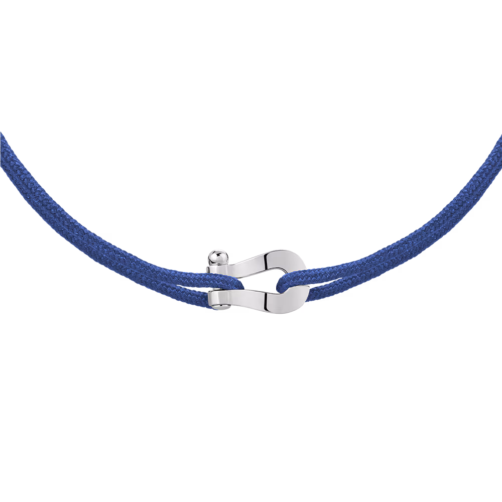 FRED FORCE 10 BRACELET MINI MODEL Stainless steel and gold plating WHITE GOLD