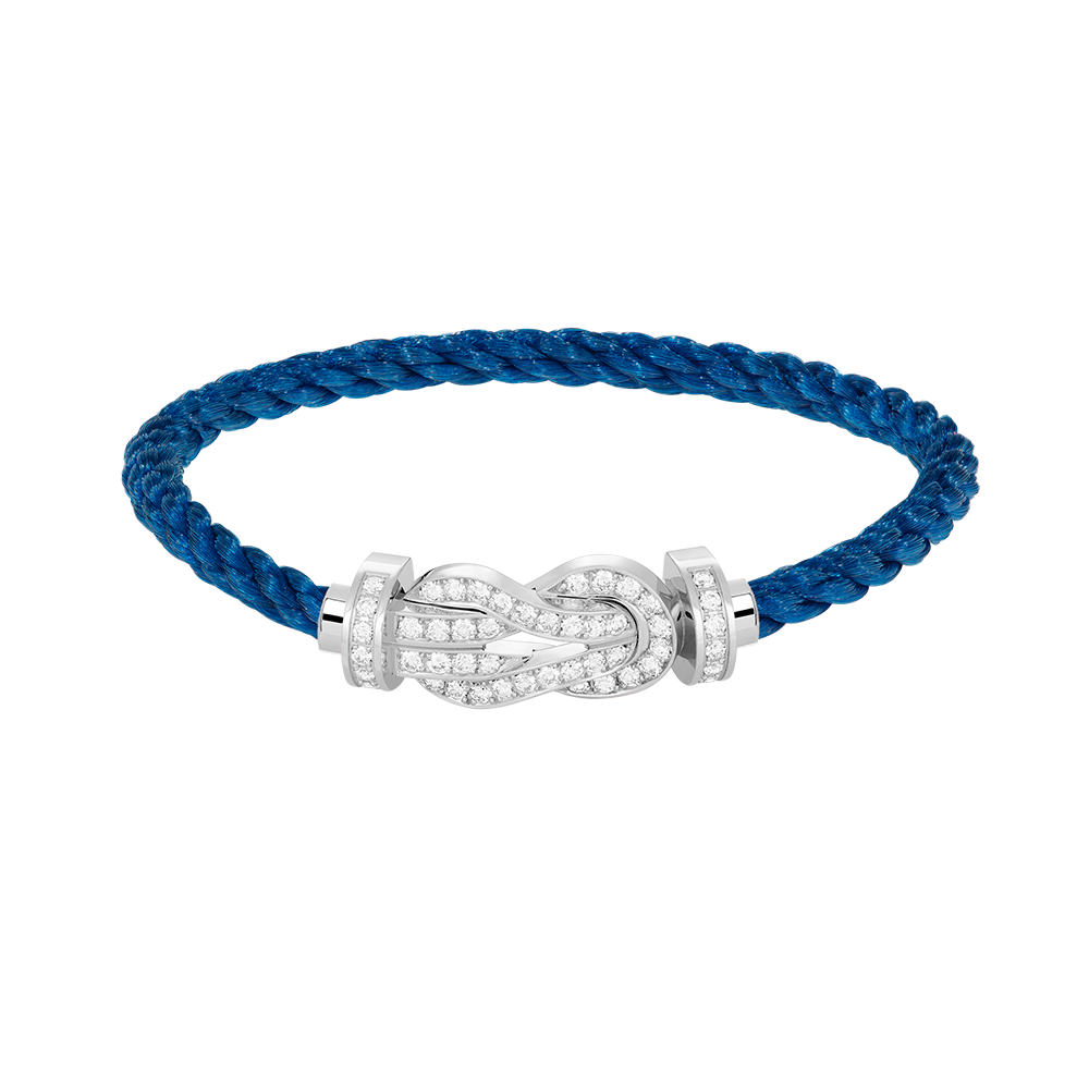 FRED CHANCE INFINIE BRACELET Stainless steel and gold plating WHITE GOLD AND DIAMONDS LARGE MODEL