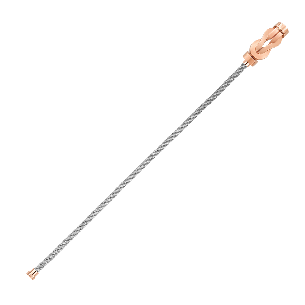 FRED CHANCE INFINIE BRACELET Stainless steel and gold plating PINK GOLD MEDIUM MODEL